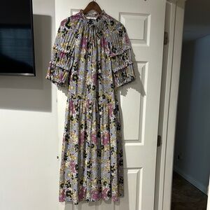Rebeca Taylor Floral Pleated Women's Dress  size m